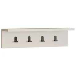 Appendiabiti Bianco 4 Ganci Installazione a Muro 15h cm, - Trecasali