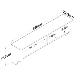 Appendiabiti Bianco Marrone Rovere 5 Ganci Installazione a Muro 37h cm, Colore Struttura Marrone - Magherno