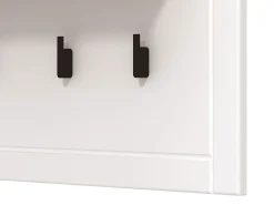 Attaccapanni > Dmora Appendiabiti Bianco Nero Rovere set Fissaggio a Muro Incluso 4 Ganci 57h cm, Installazione a Muro - Mediglia Nero, Bianco Rovere