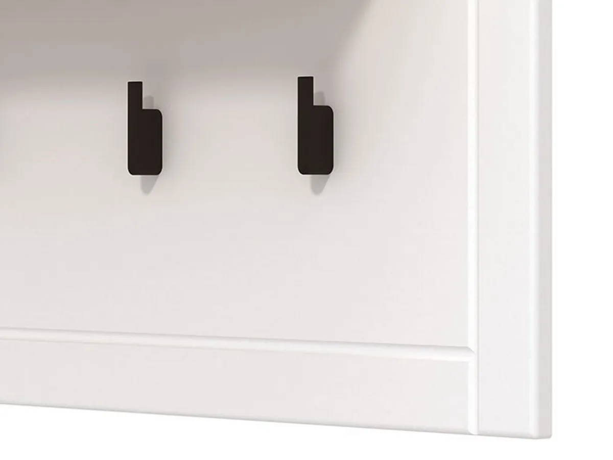 Attaccapanni > Dmora Appendiabiti Bianco Nero Rovere set Fissaggio a Muro Incluso 4 Ganci 57h cm, Installazione a Muro - Mediglia Nero, Bianco Rovere
