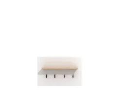 Attaccapanni > Dmora Appendiabiti Bianco Nero Rovere set Fissaggio a Muro Incluso 4 Ganci 57h cm, Installazione a Muro - Mediglia Nero, Bianco Rovere