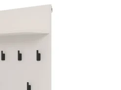 Appendiabiti Bianco Nero set Fissaggio a Muro Incluso 6 Ganci 115h cm, Installazione a Muro - Gonars