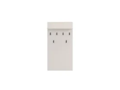 Appendiabiti Bianco Nero set Fissaggio a Muro Incluso 6 Ganci 115h cm, Installazione a Muro - Gonars
