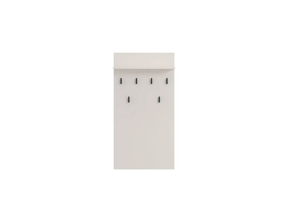 Appendiabiti Bianco Nero set Fissaggio a Muro Incluso 6 Ganci 115h cm, Installazione a Muro - Gonars