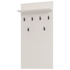 Appendiabiti Bianco Nero set Fissaggio a Muro Incluso 6 Ganci 115h cm, Installazione a Muro - Gonars