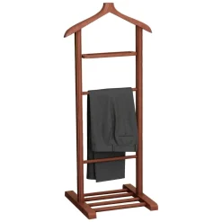 Appendiabiti Marrone Noce Installazione a Terra Sfumatura Colore Struttura Noce 120h cm, - Oulux