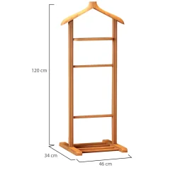 Appendiabiti Marrone Rovere Installazione a Terra Sfumatura Colore Struttura Rovere 120h cm, - Oulux