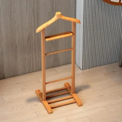 Appendiabiti Marrone Rovere Installazione a Terra Sfumatura Colore Struttura Rovere 120h cm, - Oulux