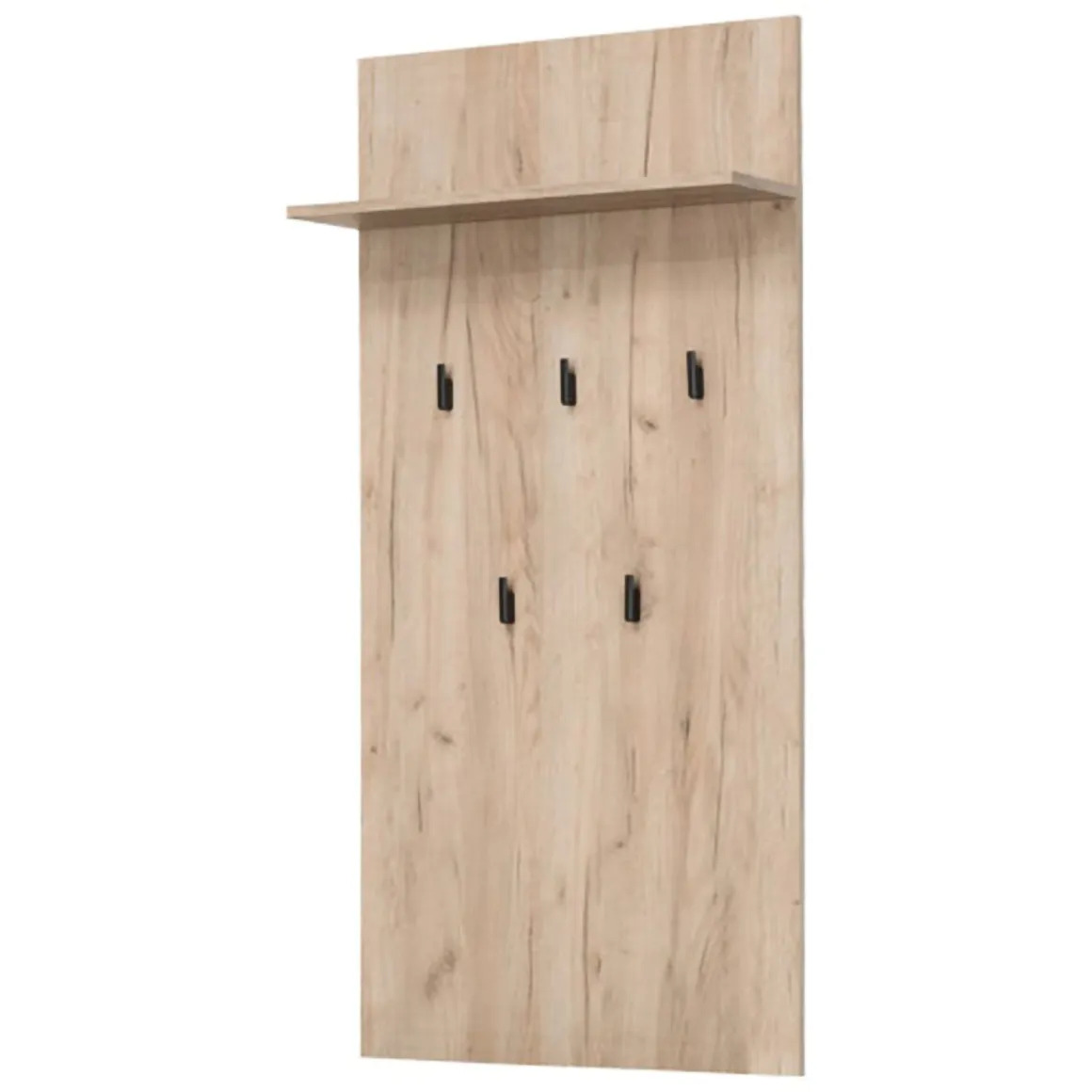 Attaccapanni > Dmora Appendiabiti Marrone Rovere Nero set Fissaggio a Muro Incluso 6 Ganci 115h cm, Installazione a Muro - Navelli Nero, Marrone Rovere