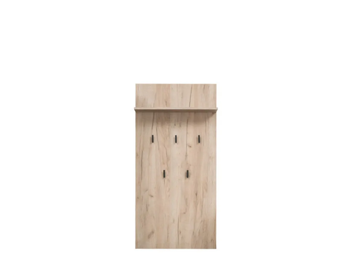 Attaccapanni > Dmora Appendiabiti Marrone Rovere Nero set Fissaggio a Muro Incluso 6 Ganci 115h cm, Installazione a Muro - Navelli Nero, Marrone Rovere