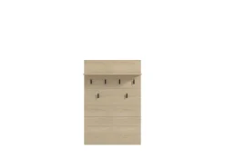 Attaccapanni > Dmora Appendiabiti Marrone Rovere Nero set Fissaggio a Muro Incluso 6 Ganci 115h cm, Installazione a Muro - Navelli Nero, Marrone Rovere