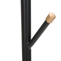 Appendiabiti Nero oro con Porta Ombrelli 6 Ganci 176h cm, Installazione a Terra - Dawson
