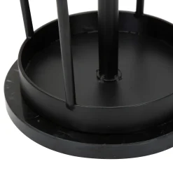 Appendiabiti Nero oro con Porta Ombrelli 6 Ganci 176h cm, Installazione a Terra - Dawson