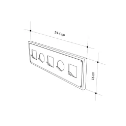 Appendiabiti 54x16h cm 5 posti quercia - Flossie