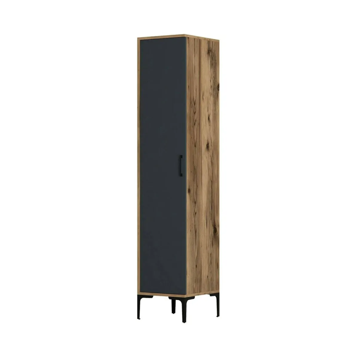 Armadio antracite e noce slim 40x47h cm - Giusta