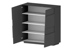 Armadi Multiuso 2 Ante|Camera Da Letto > Dmora Armadio antracite multiuso 120x126h cm - Aulla Grigio Antracite