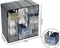 Altri Armadi Multiuso|Lavanderia > Dmora Armadio antracite slim 37x22h cm - Adorata Grigio Antracite