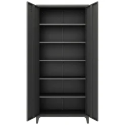Armadi Multiuso 2 Ante > Dmora Armadio ardesia ante battenti 80x180h cm - Pezzaze Grigio Ardesia