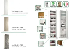 Armadi Multiuso 1 Anta|Camera Da Letto > Dmora Armadio 1 anta 50x182h cm - Abuela Bianco