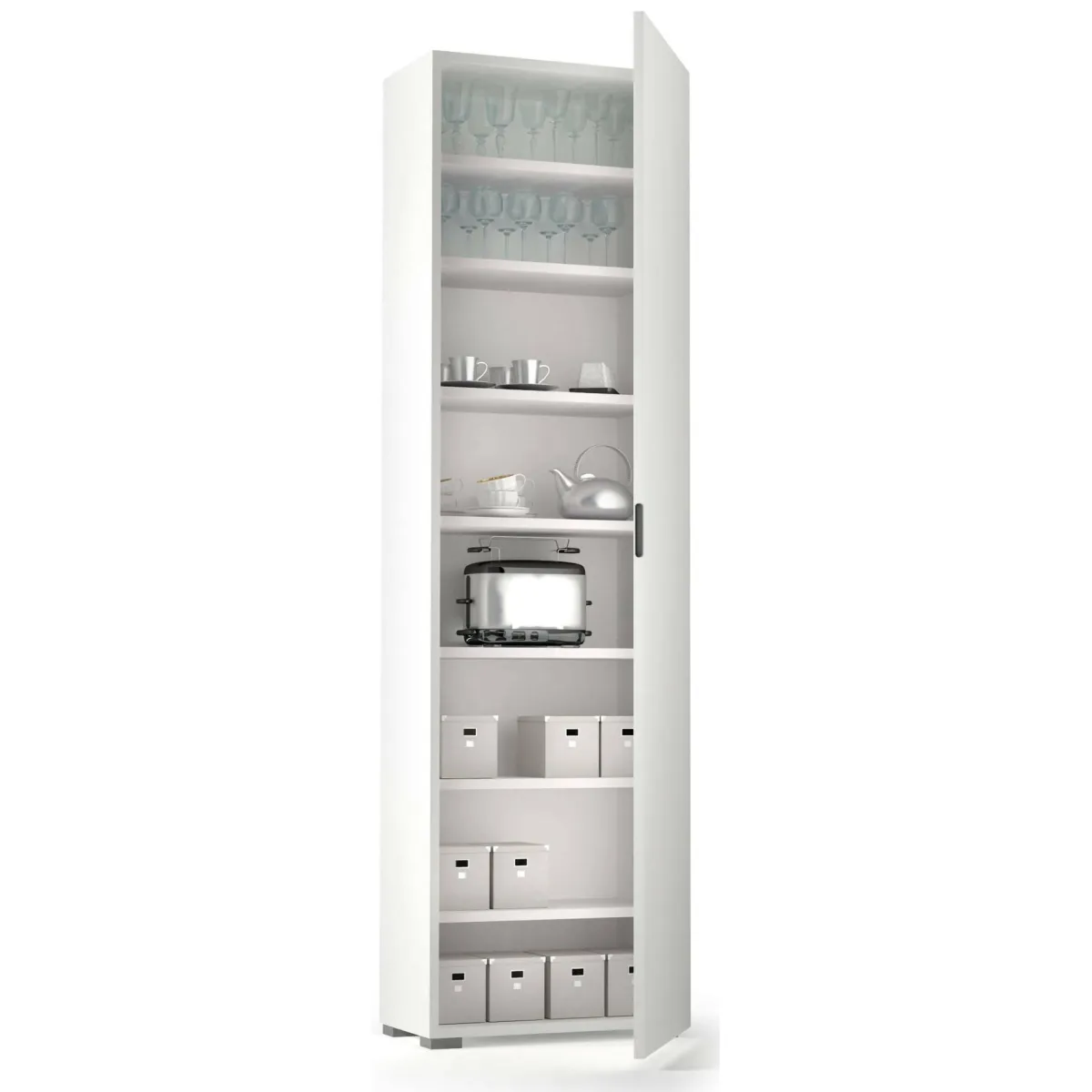 Armadi Multiuso 1 Anta|Camera Da Letto > Dmora Armadio 1 anta 50x182h cm - Abuela Bianco