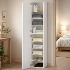 Armadio bianco 1 anta 45x190h cm - Bassiano
