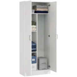 Armadi Multiuso 2 Ante|Camera Da Letto > Dmora Armadio 2 ante portascope 73x180h cm - Abadubidu Bianco