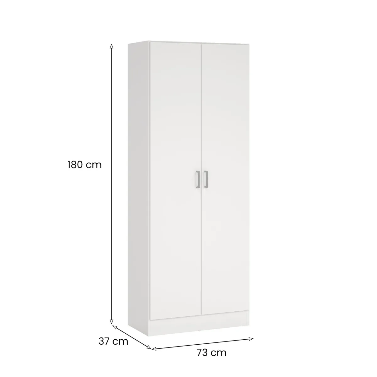 Armadi Multiuso 2 Ante|Camera Da Letto > Dmora Armadio 2 ante portascope 73x180h cm - Abadubidu Bianco