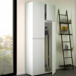 Altri Armadi Multiuso|Camera Da Letto > Dmora Armadio 4 ante 80x195h cm - Attiniaro Bianco