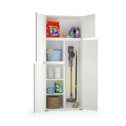 Altri Armadi Multiuso|Camera Da Letto > Dmora Armadio 4 ante 80x195h cm - Attiniaro Bianco