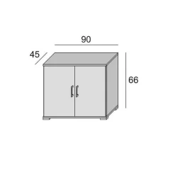 Armadio bianco 2 ante 90x66h cm - Serafinito