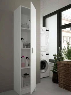Armadio bianco bagno 37x180h cm - Alexander