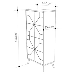 Armadio bianco colonna 62x136h cm - Bussola
