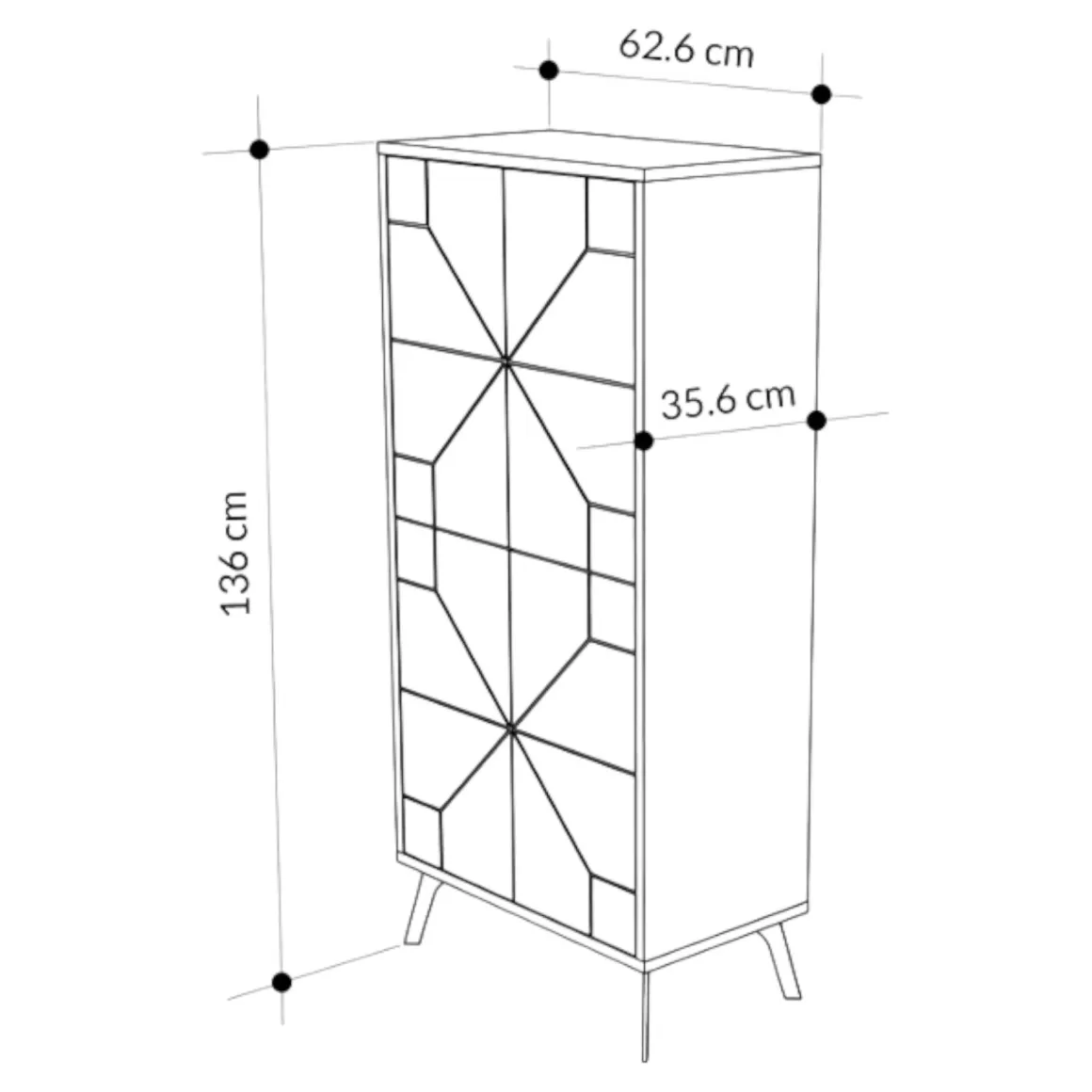 Armadio bianco colonna 62x136h cm - Bussola