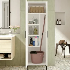 Armadi Multiuso 1 Anta > Dmora Armadio colonna 50x165h cm - Niala Bianco