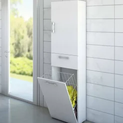 Altri Armadi Multiuso > Dmora Armadio con cassetto 59x140h cm - Iolana Bianco