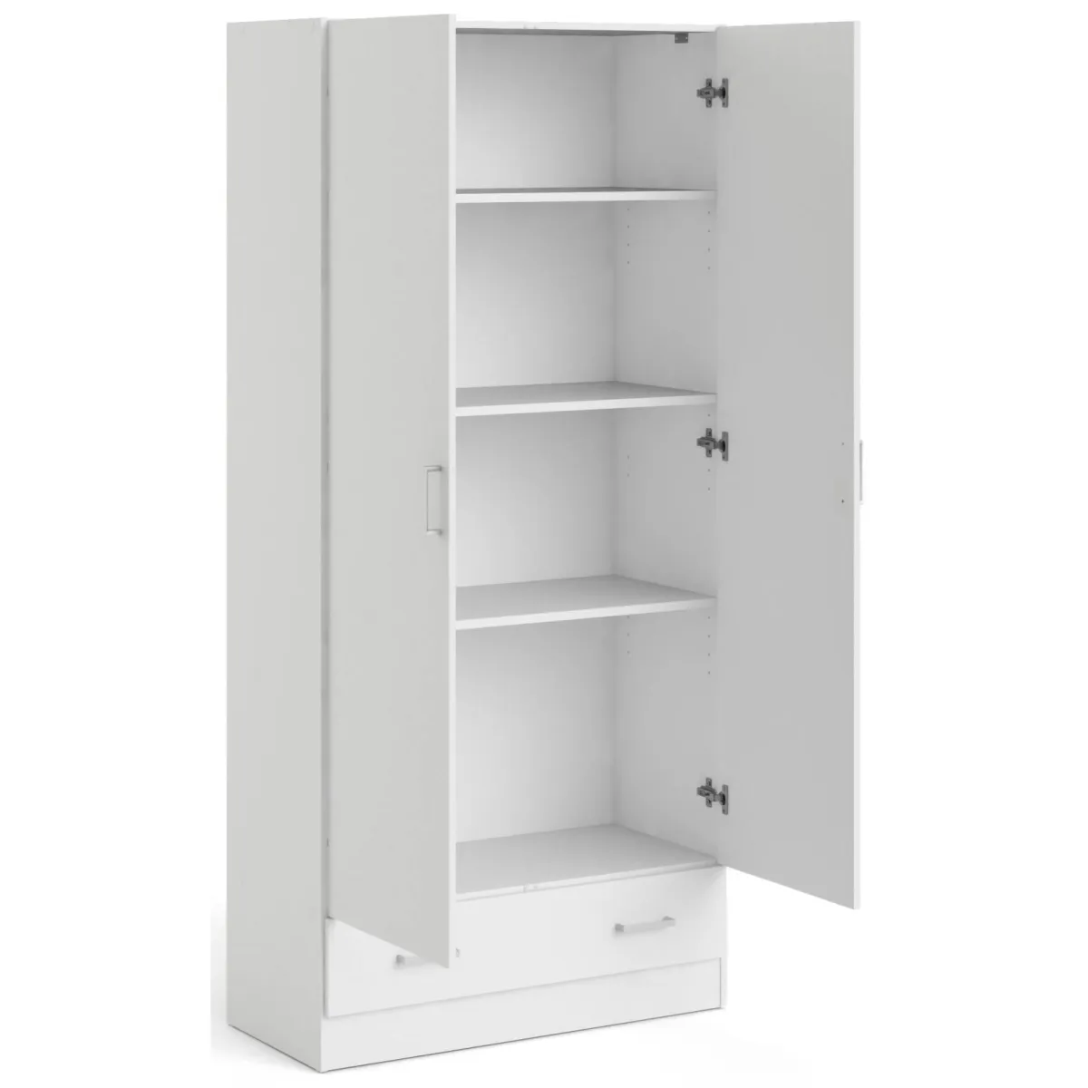 Guardaroba 2 Ante > Dmora Armadio con cassetto 79x170h cm - Amylya Bianco