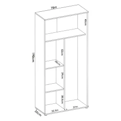 Armadio bianco cucina 78x190h cm - Arna