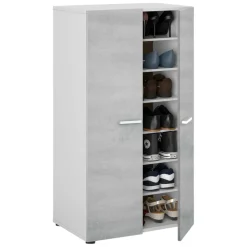 Armadio bianco e cemento salvaspazio 75x101h cm - Arful