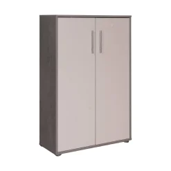 Armadi Multiuso 2 Ante|Camera Da Letto > Dmora Armadio bianco e grigio 2 ante 78x118h cm - Angie Grigio, Bianco Cemento