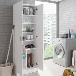 Armadi Multiuso 2 Ante|Camera Da Letto > Dmora Armadio lavanderia 59x180h cm - Altiplano Bianco