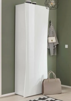 Armadio bianco lucido ante battenti 63x187h cm - Angi