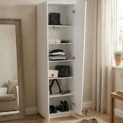 Altri Armadi Multiuso > Dmora Armadio 4 ante 68x180h cm - Eridano Bianco Lucido