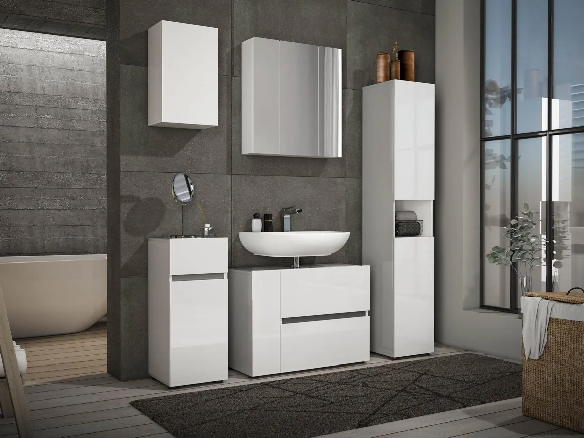 Armadi Multiuso 1 Anta|Camera Da Letto > Dmora Armadio slim 40x180h cm - Aquili Bianco Lucido