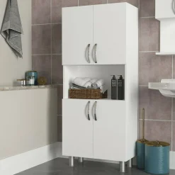 Armadio bianco multifunzione 59x140h cm - Tchoo