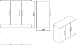 Armadio bianco multiuso 89x73h cm - Olana