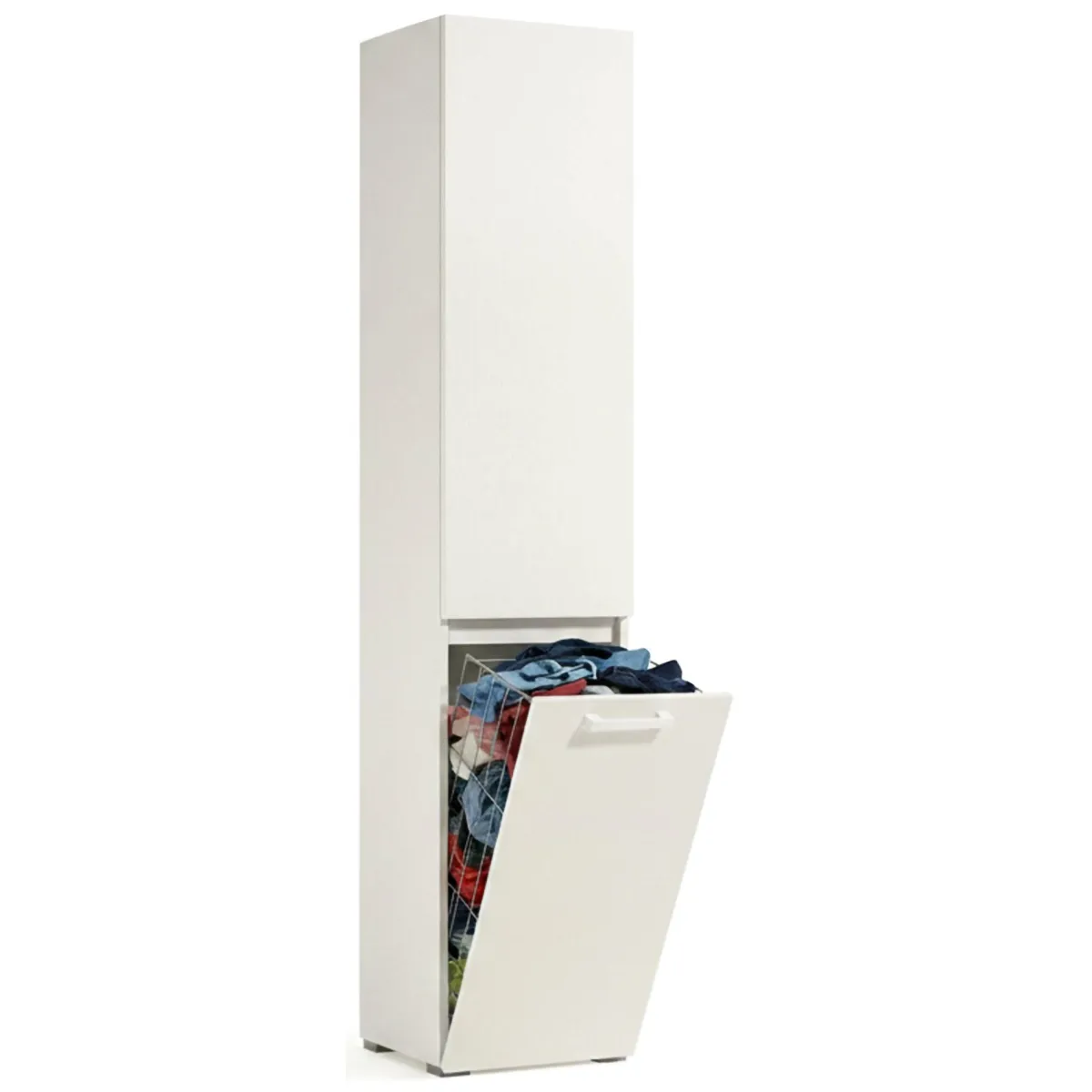 Armadi Multiuso 2 Ante|Camera Da Letto > Dmora Armadio portabiancheria 45x195h cm - Aro Bianco