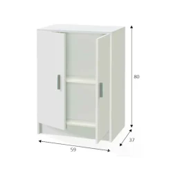 Armadio bianco salvaspazio 59x80h cm - Pan