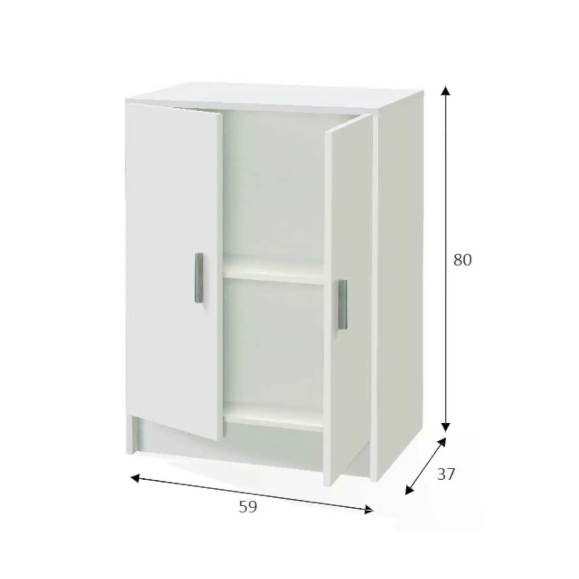 Armadio bianco salvaspazio 59x80h cm - Pan