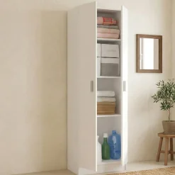Armadi Multiuso 2 Ante|Camera Da Letto > Dmora Armadio sgabuzzino 59x180h cm - Aragorn Bianco