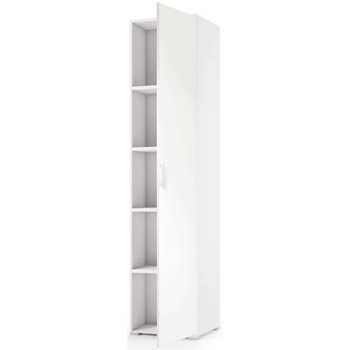 Armadi Multiuso 1 Anta|Camera Da Letto > Dmora Armadio stretto 45x195h cm - Aloise Bianco
